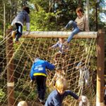 Circuito militar para treinamento de equipe ao ar livre