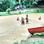 Lago natural para atividades aquáticas corporativas