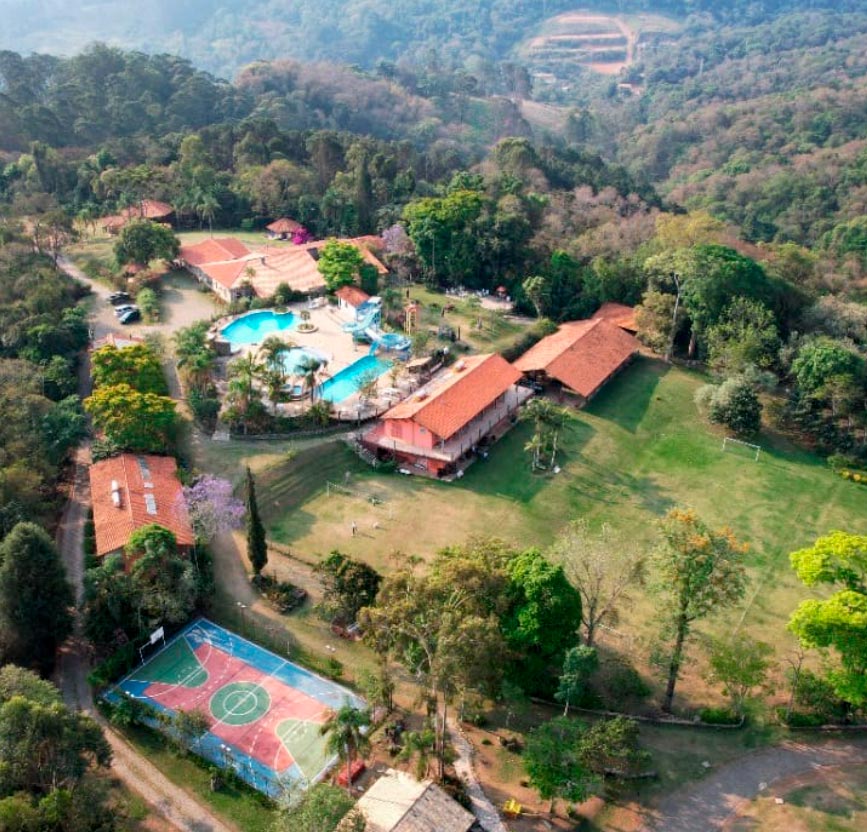 Vista aérea do complexo Aldeia Para Empresas